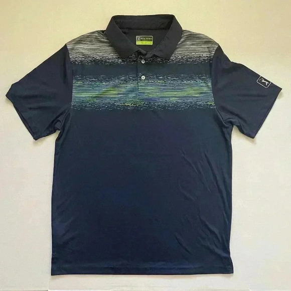 PGA Tour Pro Series Golf Shirt Polo M Blue Green And Gray Size L - Picture 1 of 6